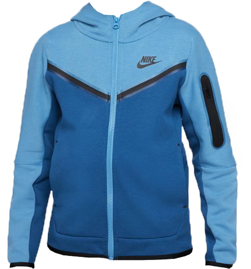 Nike Sportswear Kids Tech Fleece Hoodie Dutch Blue/Court Blue/Black US Nike Sportswear Kids Tech Fleece Hoodie Dutch Blue/Court Blue/Black US