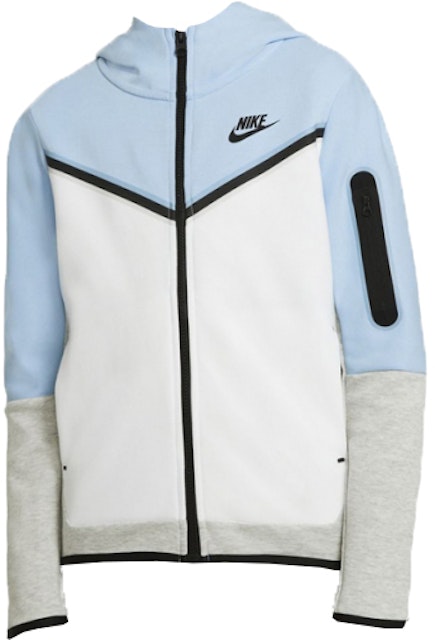 Desventaja Fe ciega Testificar Nike Sportswear Tech Fleece Hoodie Light-Blue/White/Grey Kids' - US