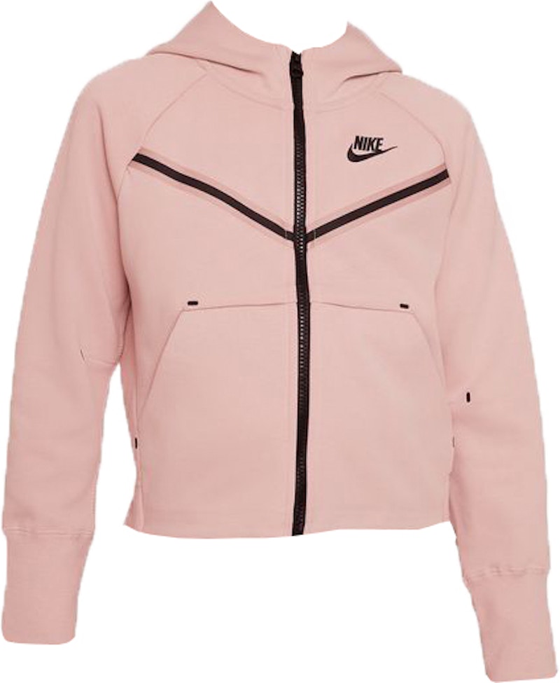 Nike Sportswear Tech Fleece Hoodie Pink Oxford Black Kids US