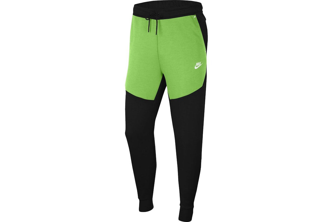 Pre-owned Nike Sportswear Tech Fleece Joggers Black/mean Green/white