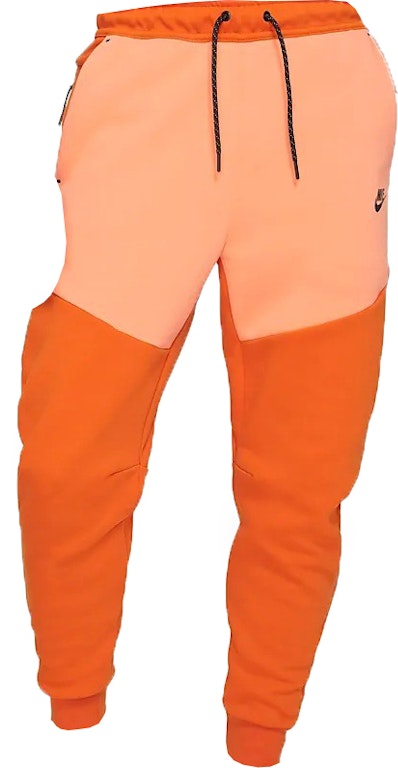 Pre-owned Nike Sportswear Tech Fleece Jogger Pants Campfire Orange Black