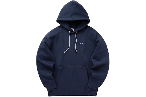 Sweat à capuche en polaire Nike NikeLab Solo Swoosh bleu marine