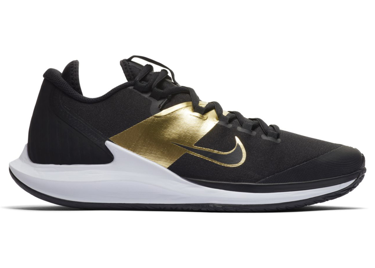 Nike Court Air Zoom Hero HC Black Metallic Gold Men's - AA8018-005