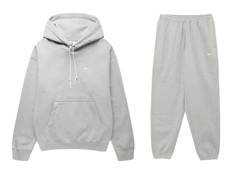 NIKE LAB SOLO SWOOSH FLEECE SETグレー　希少 Nike Nikelab Solo Swoosh Fleece Pullover Hoodie & Joggers Set Dark