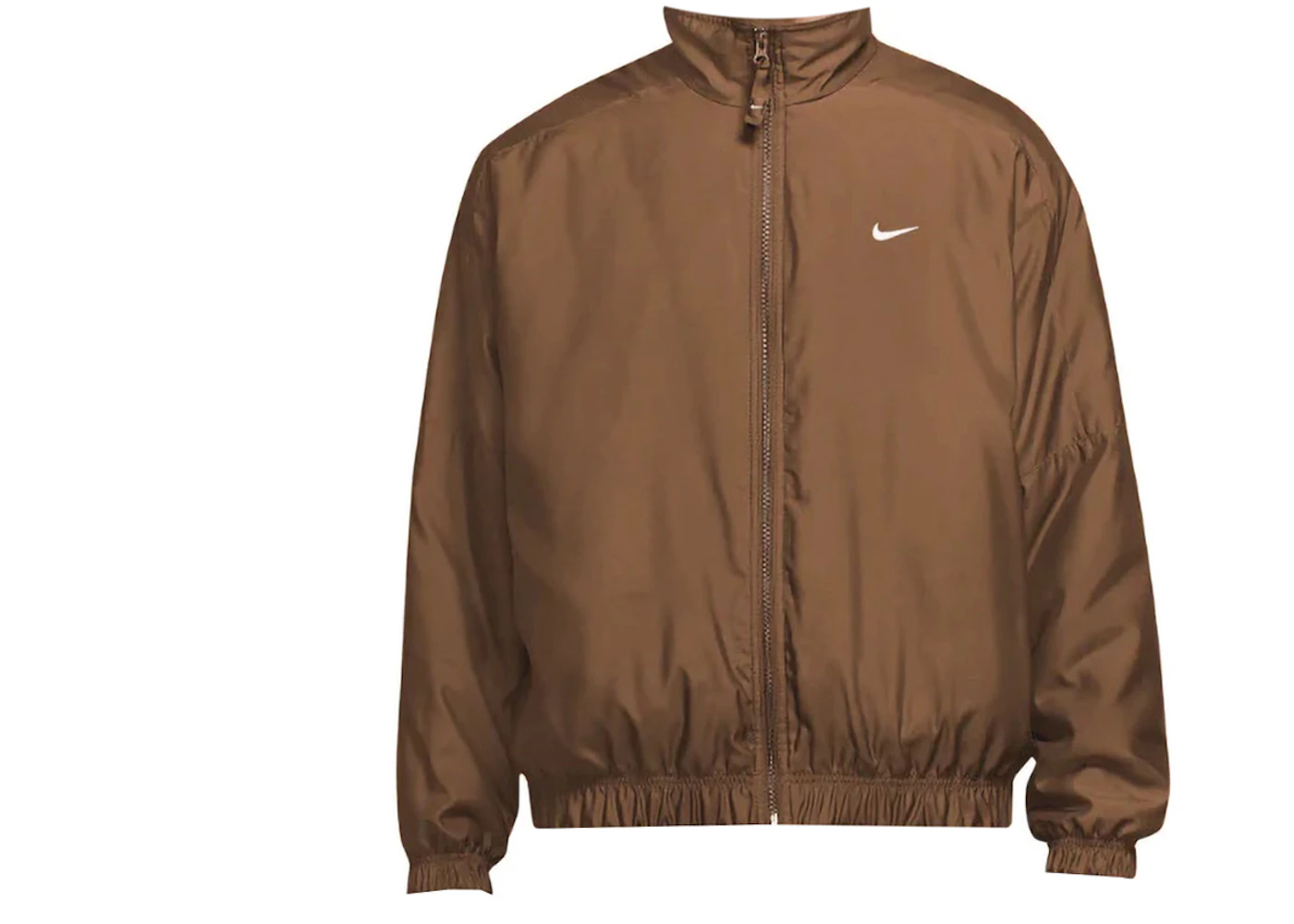 Nike Nikelab Solo Swoosh Satin Bomber Jacket Ale Brown/White Men's - FW23 - US