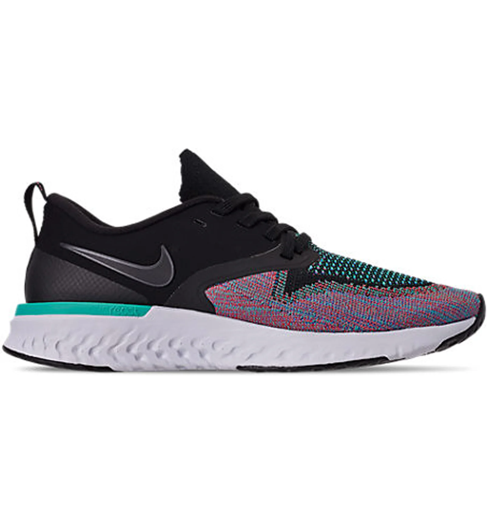 Nike Odyssey React 2 Flyknit Black Hyper Jade Ember Glow
