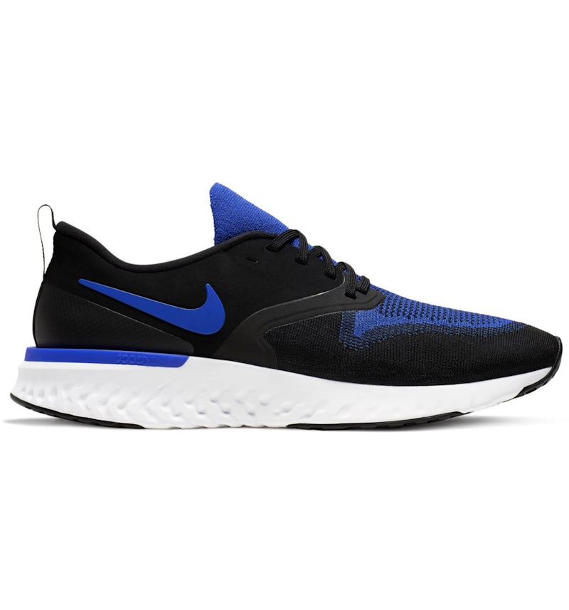 Nike Odyssey React Flyknit Black Racer Blue Men's AH1015-011 US