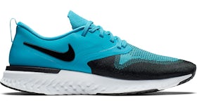 Nike Odyssey React 2 Flyknit Hydrogen Blue Lime Blast Men s