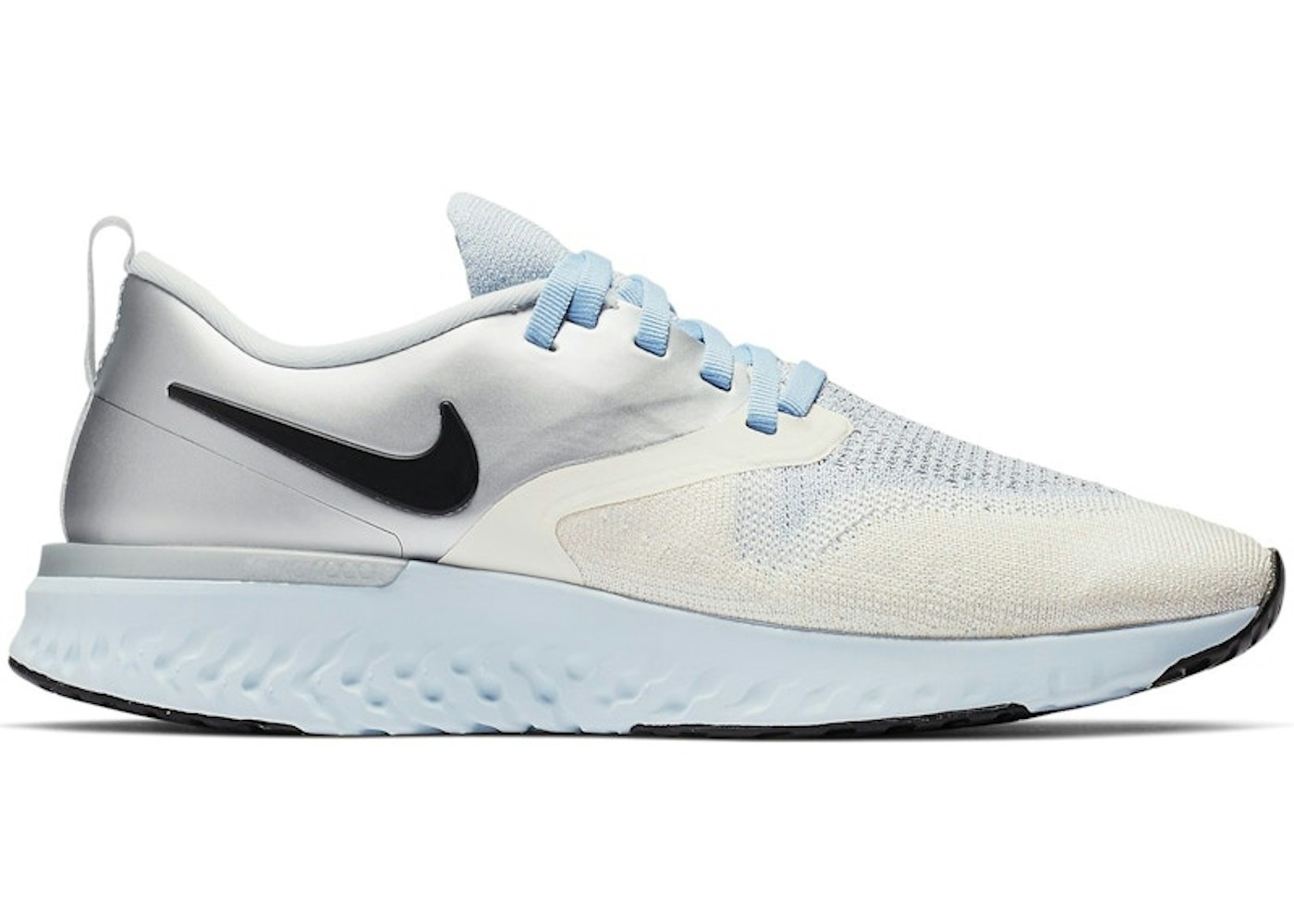 Nike Odyssey React 2 Flyknit Metallic Silver W Av2608 001 Nike Odyssey React 2 Flyknit Metallic Silver W Av2608 001