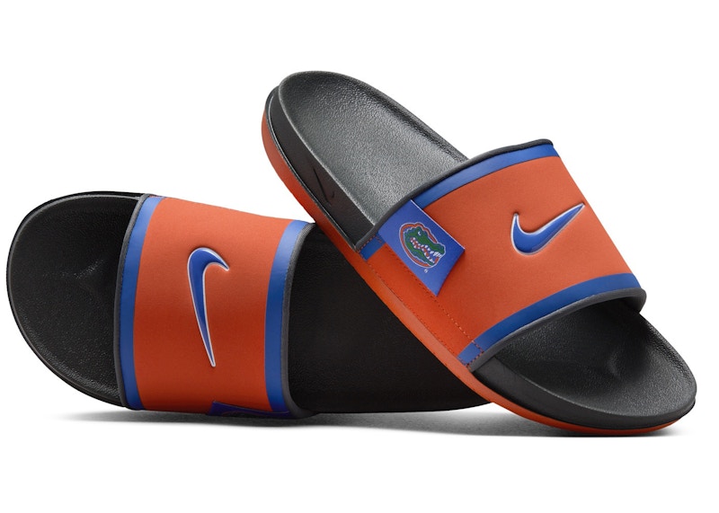 Orange and blue nike slides on sale