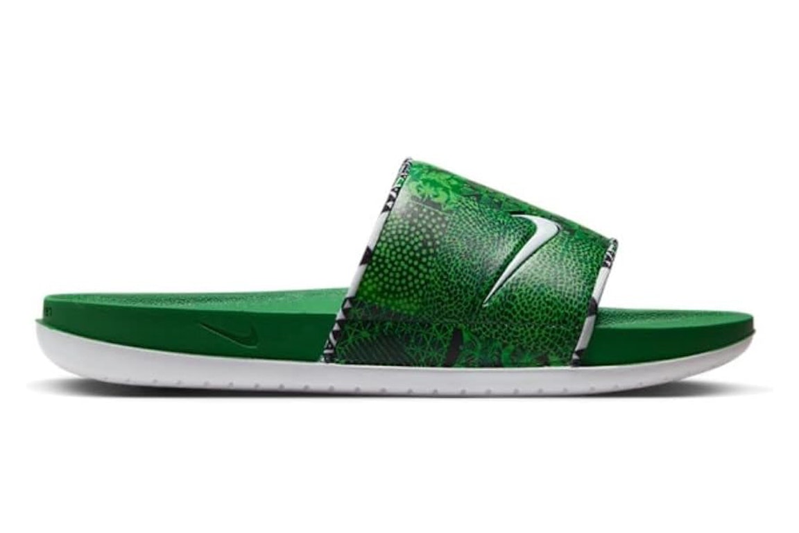 Pre-owned Nike Offcourt Slide Green Spark In Green Spark/white-pine Green
