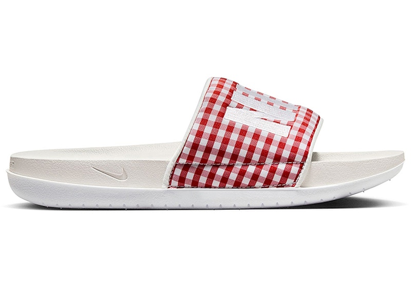 Nike Offcourt Slide Mystic Red Plaid (Women's) - FN6603-600 - US