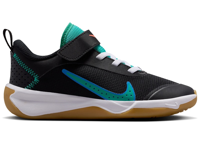 Nike Omni Court Clear Emerald Sneakers in Black/Blue Crystal/Total Orange