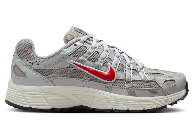 Pre-owned Nike P6000 Fire Red Sneakers In College Grey/vast Grey/phantom