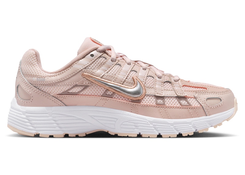 Pre-owned Nike P6000 Metallic Silver Sneakers In Silt Red/light Soft Pink/particle Pink