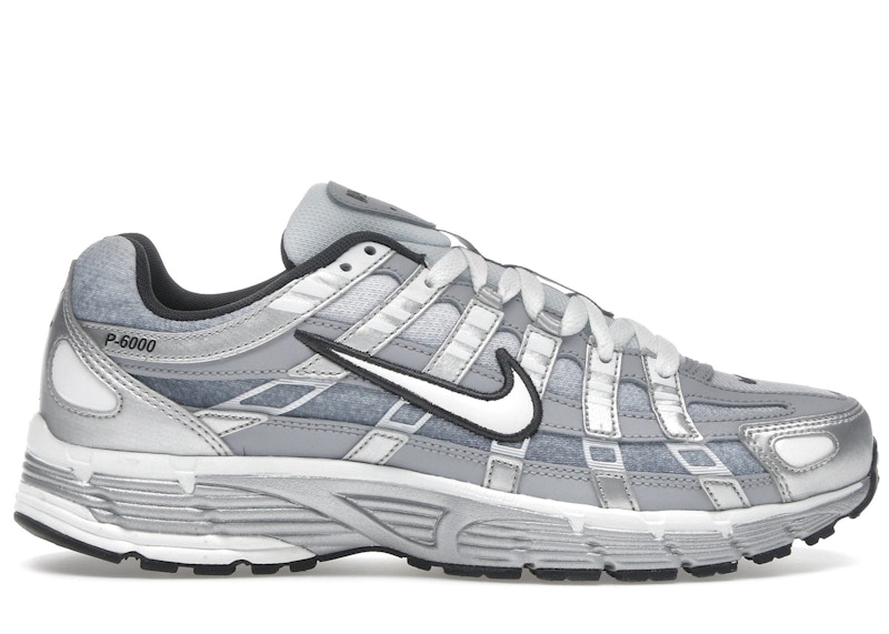 Nike P-6000 Metallic Silver Summit White-Wolf Grey Men's