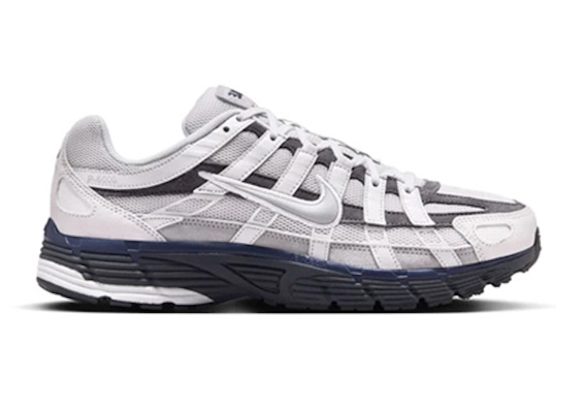 Nike P-6000 White Metallic Silver Black Men's - CD6404-107 - US