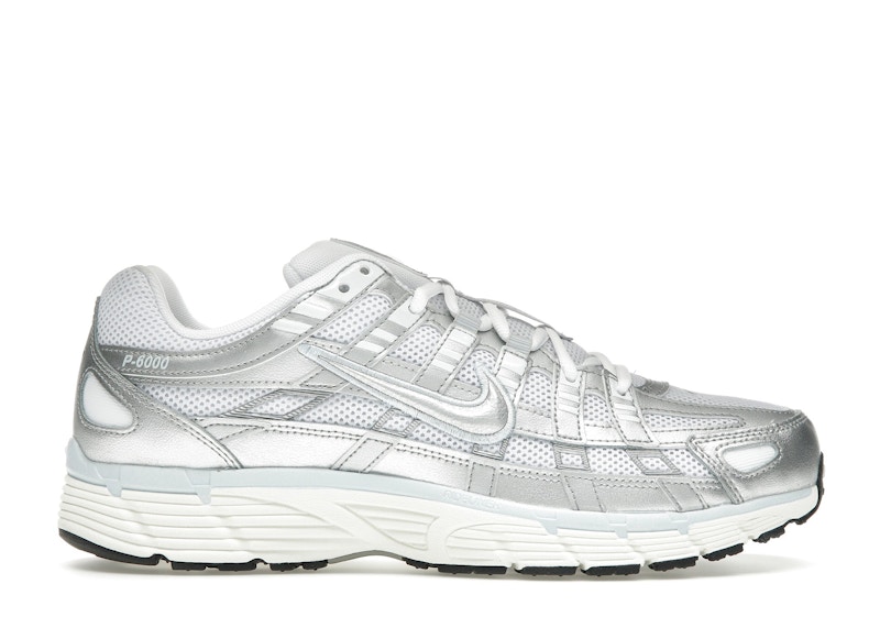 国内配送 NIKE W P-6000 WHITE/BLUE TINT-SAIL-LLIC SILVER Nike P-6000 White Blue Tint Sail Metallic Silver (Women's