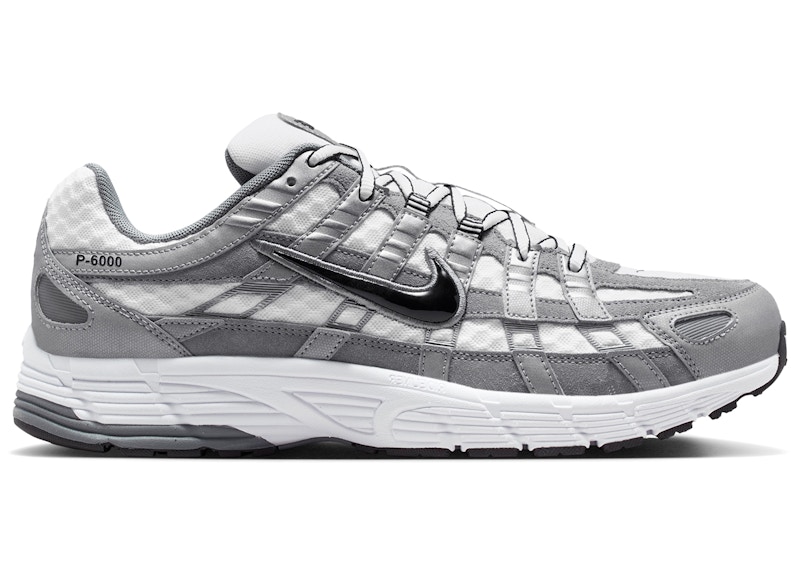 Nike P-6000 White Metallic Cool Grey Black Men's - IR2004-100 - US
