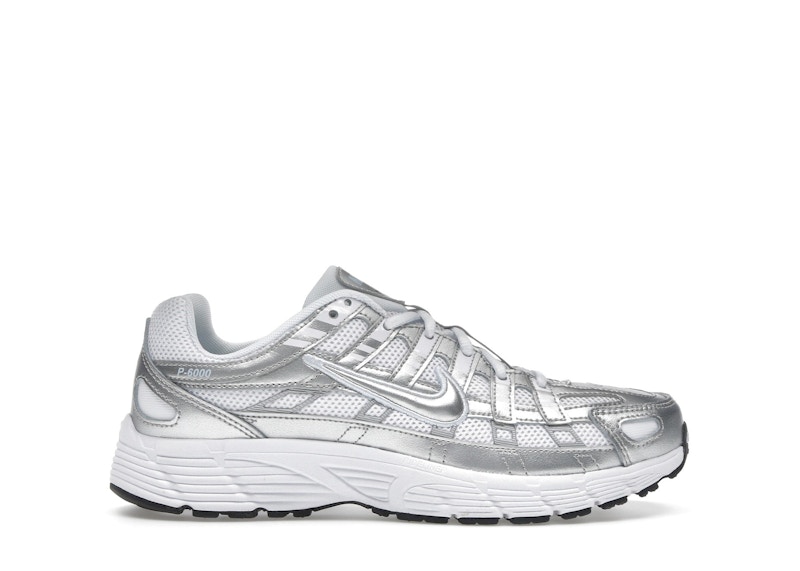 Nike P-6000 White Metallic Silver (GS)