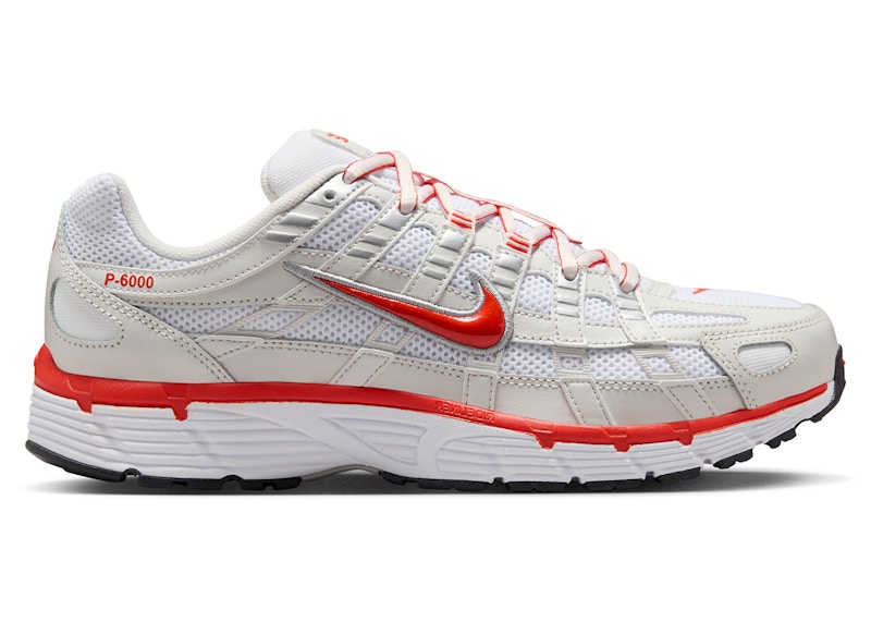 ◆Nike◆ P6000 W White Platinum Tint Black Picante Red BV102 Nike P-6000 White Platinum Tint Black Picante Red (Women's