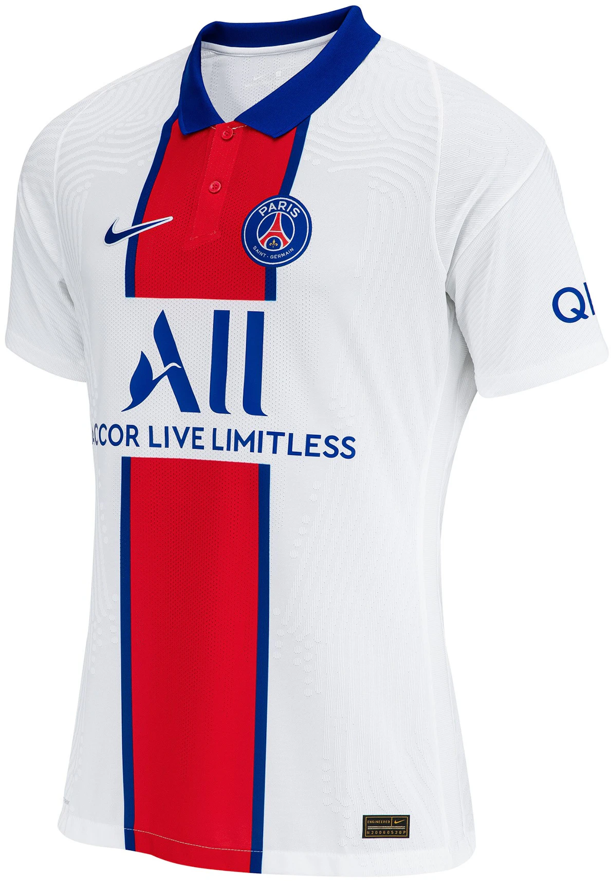 Nike Paris Saint-Germain Away Match Shirt 2020-21 Jersey White - US