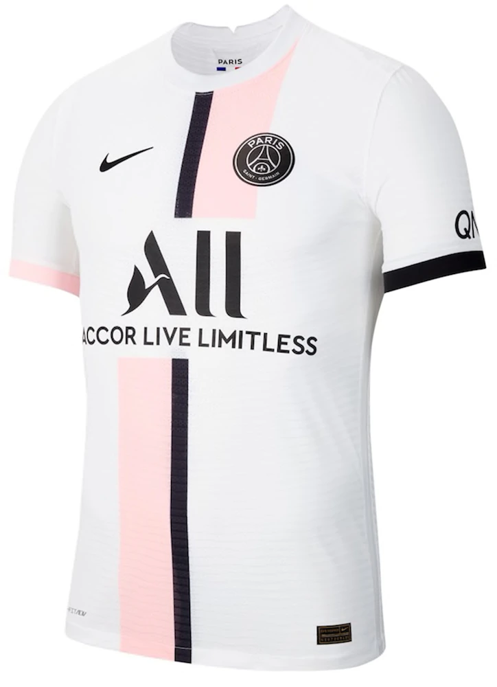 Nike Paris Saint-Germain Away Vapor Shirt 2021-22 With Messi 30 Printing Jersey White/Arctic Punk/Black - SS21 - US