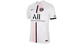 Nike Paris Saint-Germain Breathe Stadium Away Replica Shirt 2021 With Messi 30 Printing Jersey White/Arctic Punk/Black