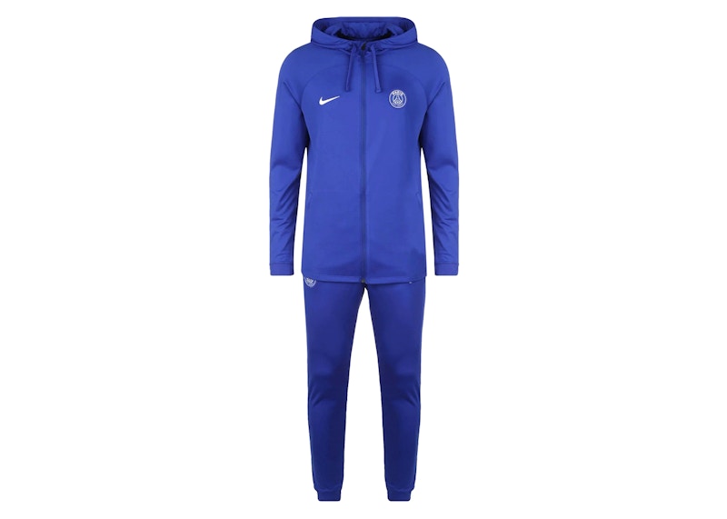 White and blue outlet nike tracksuit