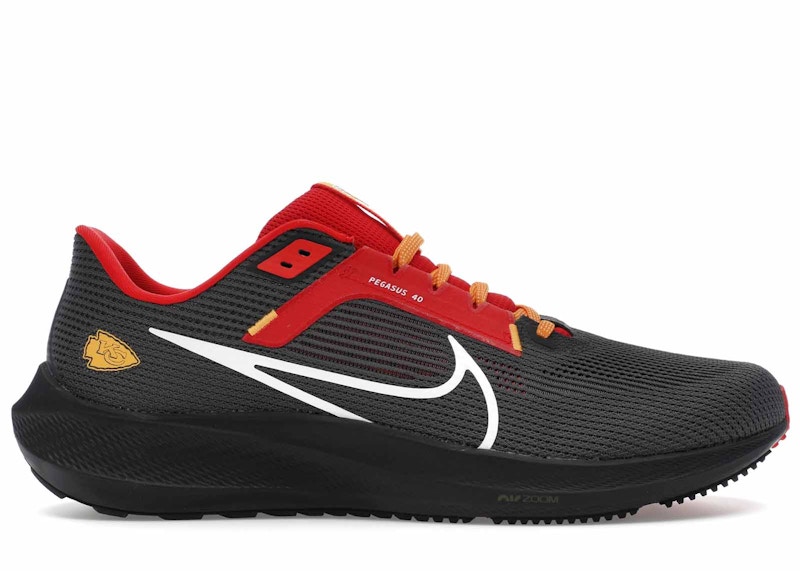 Pre-owned Nike Men's Pegasus 40 Kansas City Chiefs Sneakers In Anthracite/university Red/sundial