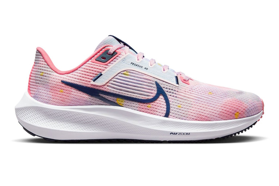 Pre-owned Nike Pegasus 40 Premium Floral Watercolor Pearl Pink (women's) In Pearl Pink/coral Chalk/white
