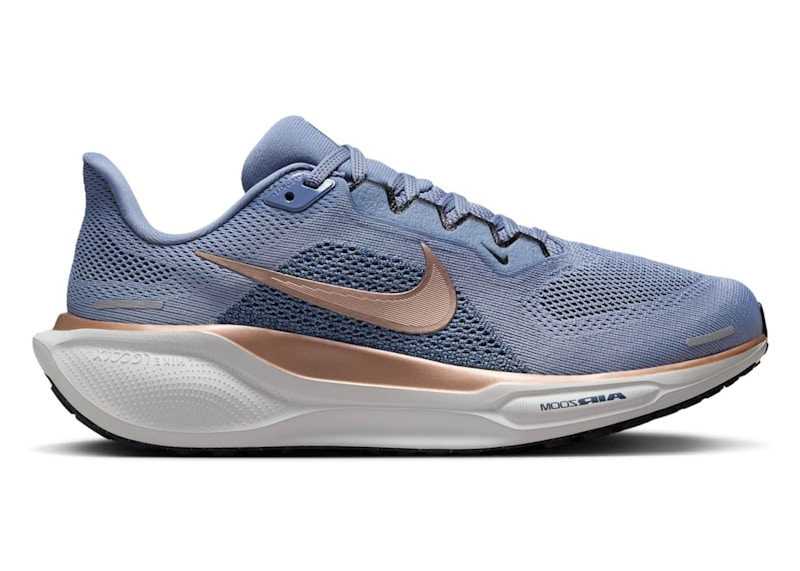 Pre-owned Nike Pegasus 41 Metallic Red Bronze (women's) Sneakers In Ashen Slate/armory Navy Blue/black