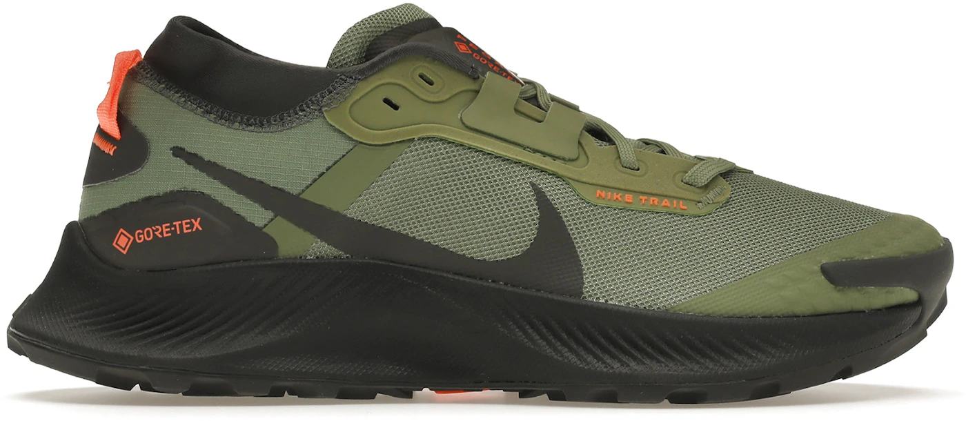 Nike Pegasus Trail 3 Gore-Tex Oil Green Iron Grey Total Orange Men's ...