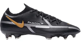 Nike Phantom GT2 Elite FG Black Metallic Dark Grey Metallic Gold