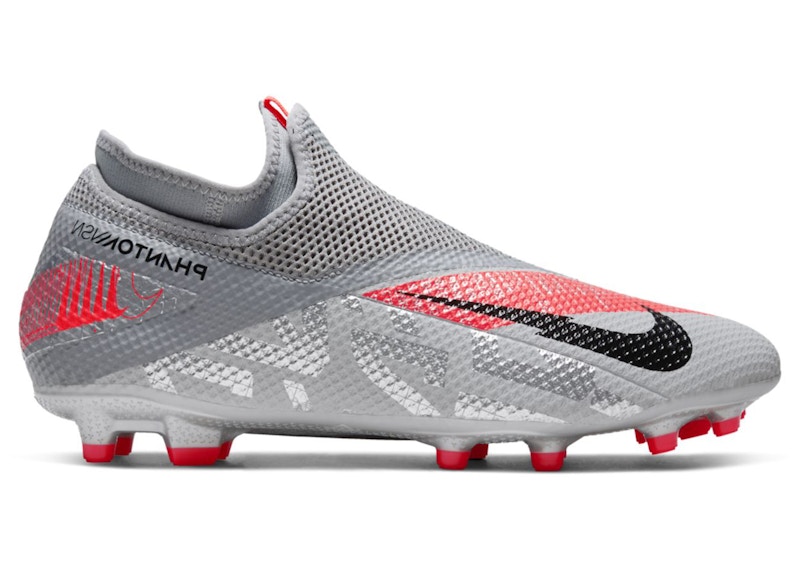 Nike Phantom Vision 2 Academy Dynamic Fit MG Metallic Grey Crimson