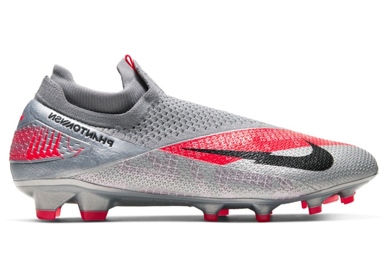 Nike Phantom Vision 2 Elite DF FG Metallic Grey Crimson Men s