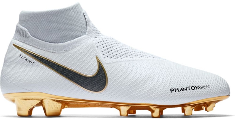 white and gold phantom cleats