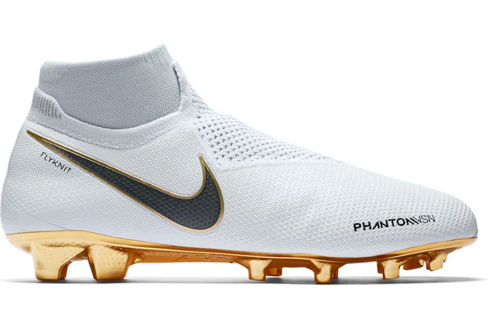 Nike Phantom Vision Elite DF FG White Metallic Gold