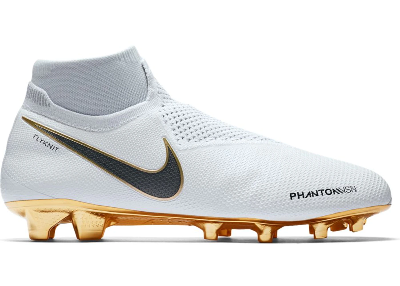 Nike Phantom Vision Elite DF FG White Metallic Gold