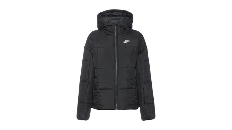 Pre-owned Nike Women's Plain Quilted Puffer Jacket In Black
