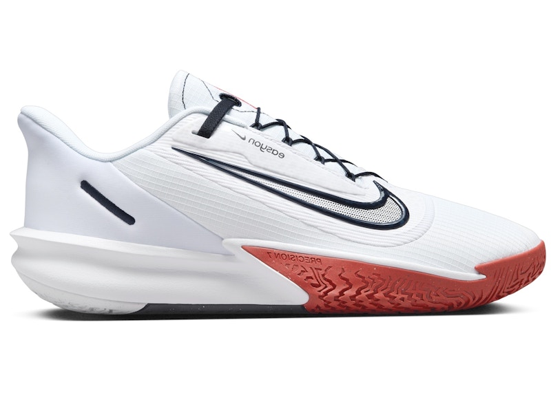 Nike Precision 7 EasyOn White Sport Red Obsidian Men's Nike Precision 7 EasyOn White Sport Red Obsidian Men's