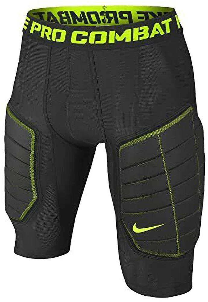 Nike Pro Combat Compression Shorts Men's Black/Yellow Green New