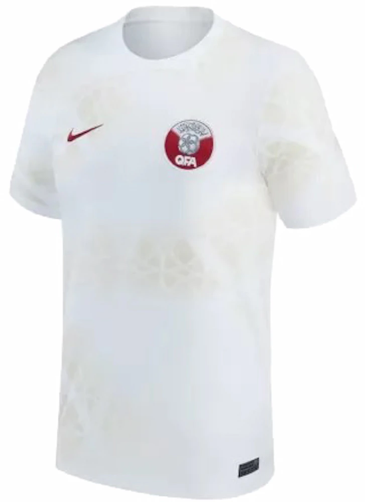 Nike Qatar 2022/23 Stadium Away Dri-FIT Soccer Jersey White/Beach ...
