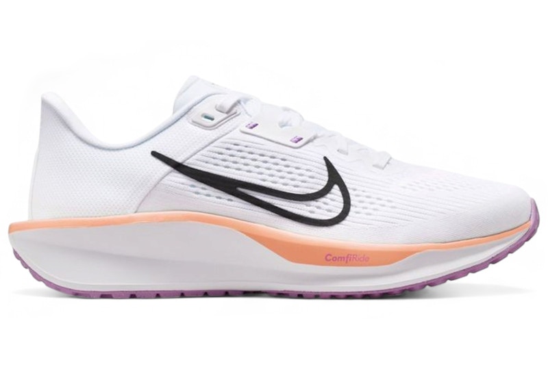 Women's Nike Quest 6 Black Sneakers in White/Bright Violet/Light Magenta