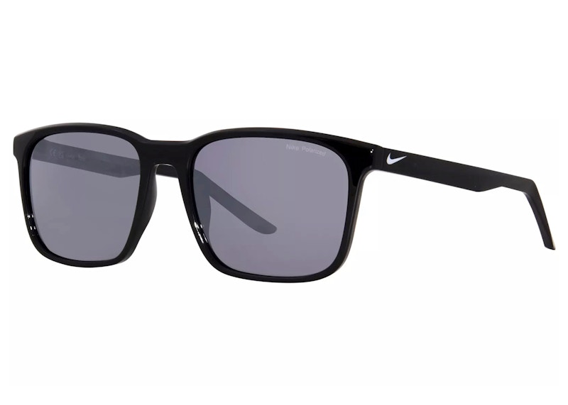 Nike Rave P Sunglasses Black/Polarized Grey/Silver Flash
