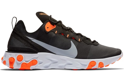 Nike React Element 55 Black Cool Grey Total Orange Men's BQ6166