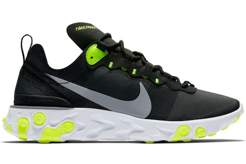 Nike React Element 55 Nero Volt Cool Grey donna BQ2728 001 IT