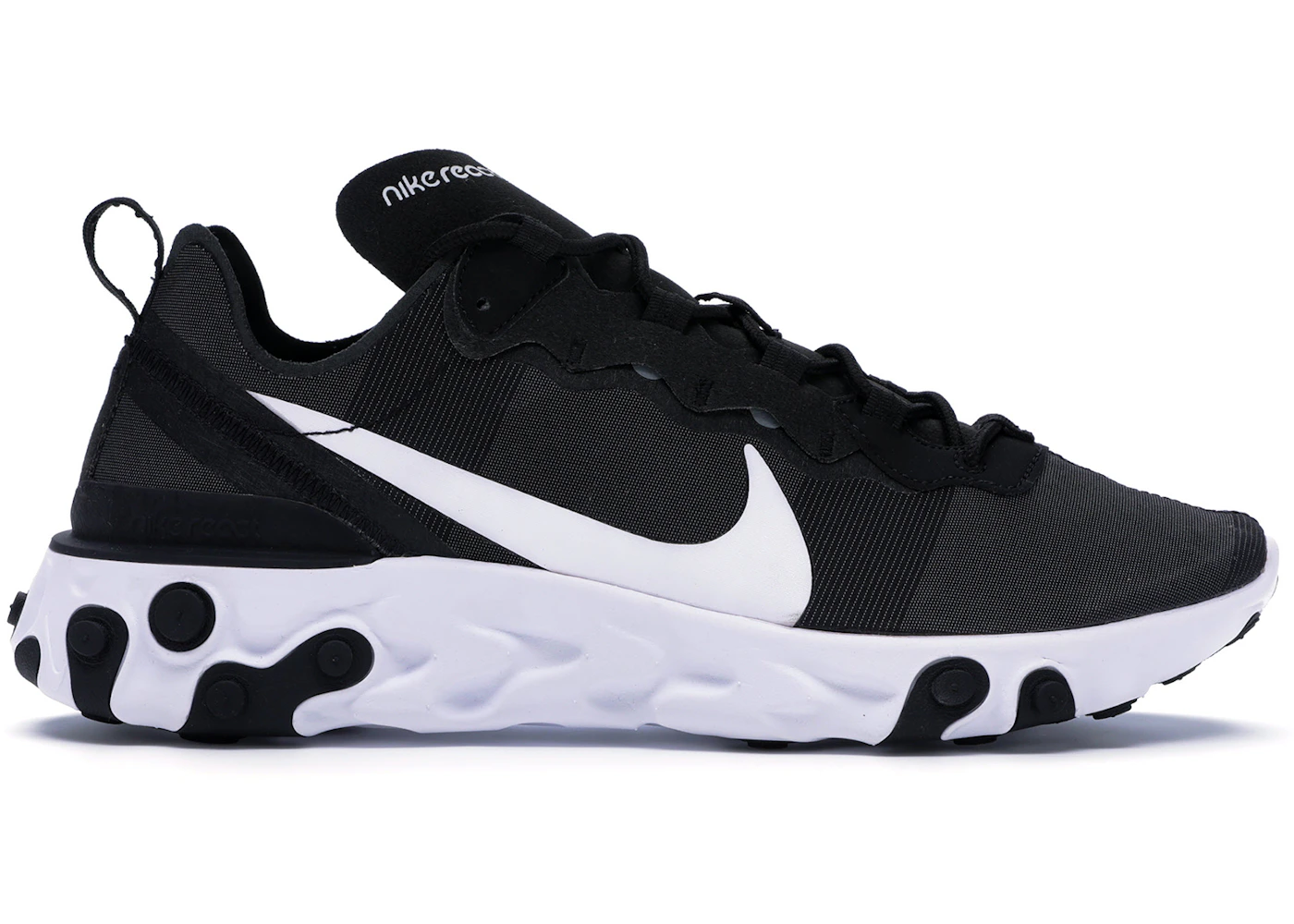 Nike React Element 55 Black White Men's BQ6166-003 US