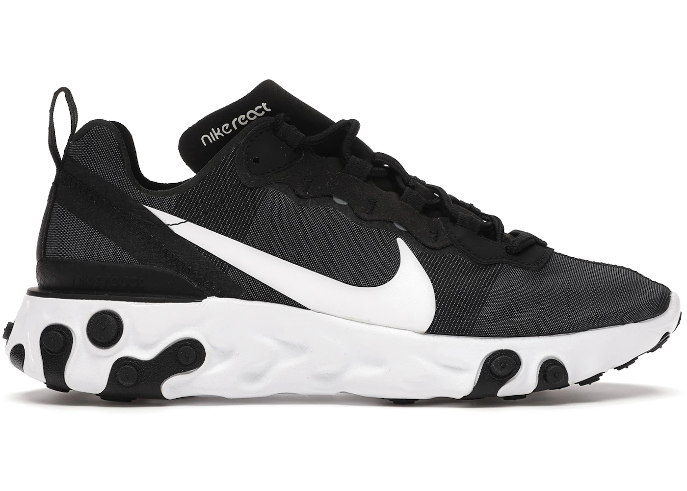 Nike React Element 55 Black White (Women's) - BQ2728-003 - US