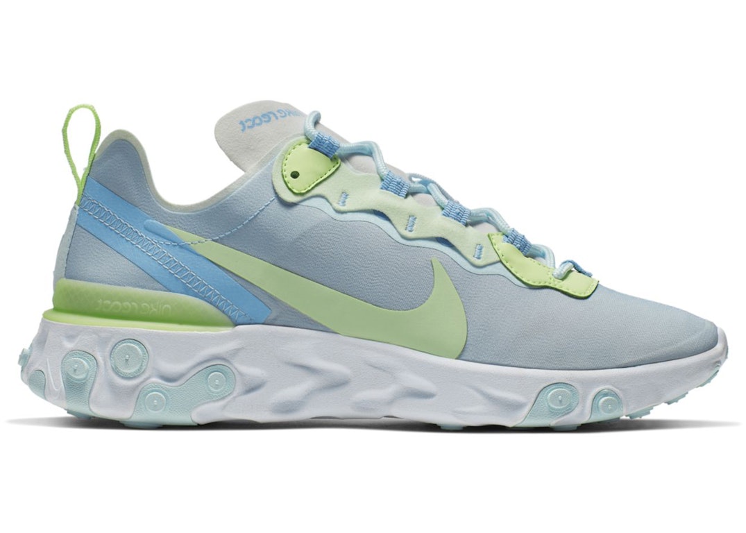 Pre-owned Nike React Element 55 Frosted Spruce In White/barely Volt-teal Tint-frosted Spruce